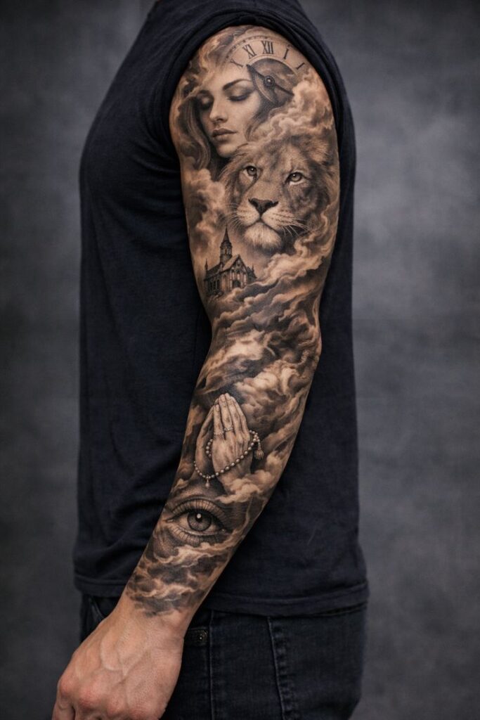 Black and Grey Realism Sleeve