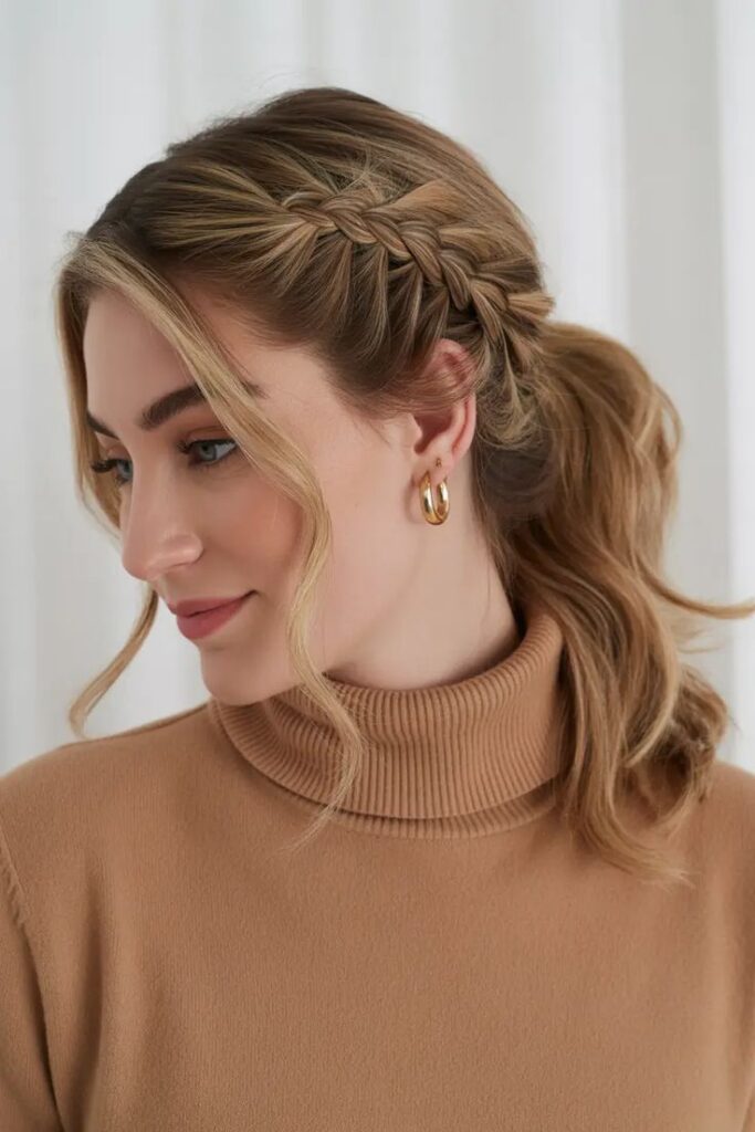 braided accent short hair