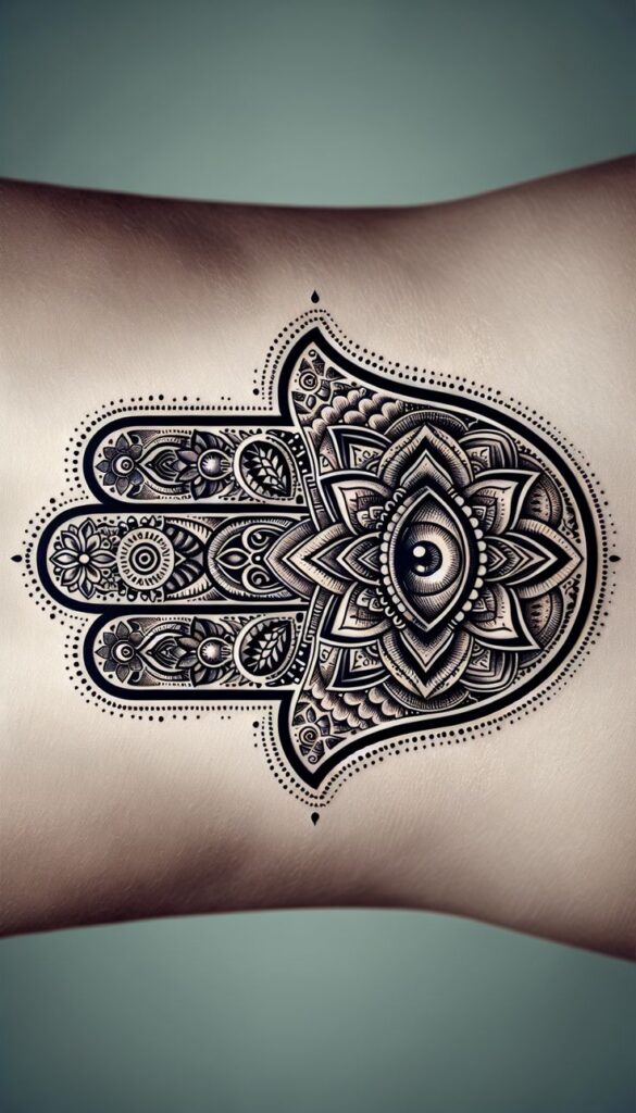 hamsa hand tattoo