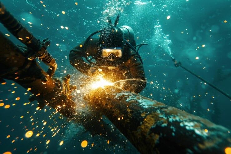 underwater diver welder